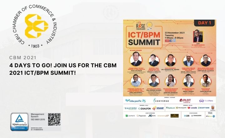 4 DAYS TO GO! JOIN US FOR THE CBM 2021 ICT/BPM SUMMIT!