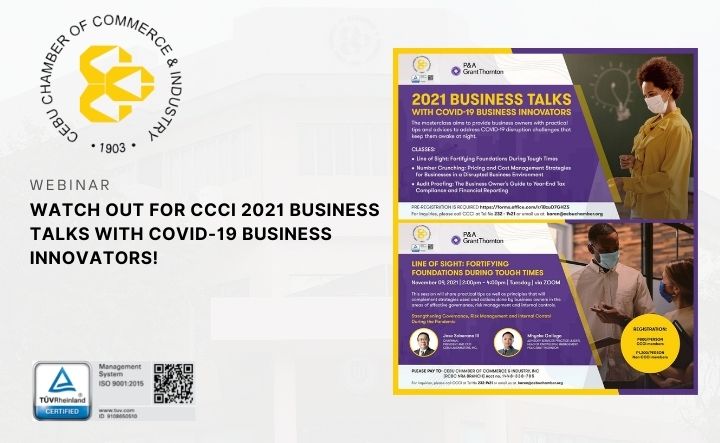 Watch out for CCCI 2021 BUSINESS TALKS with COVID-19 Business Innovators!