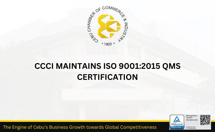 CCCI maintains ISO 9001:2015 QMS Certification