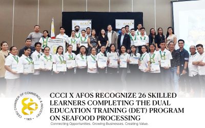 CCCI x AFOS recognize 26 skilled learners completing the Dual Education Training (DET) program on Seafood Processing