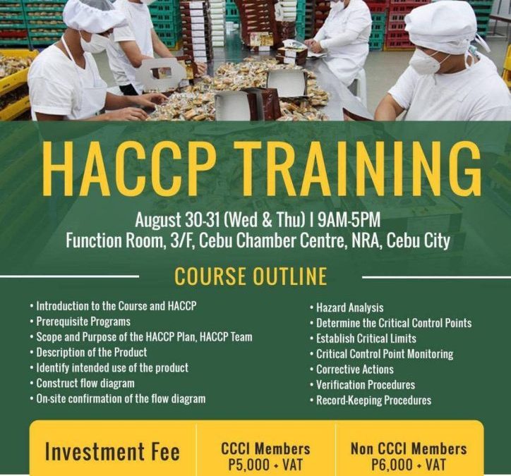 HAZARD ANALYSIS AND CRITICAL CONTROL POINTS (HACCP) TRAINING